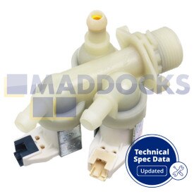 Genuine Original Hoover WDXA, WDXOC; Candy CSW, GCW Series Three Way Triple Water Solenoid Valve