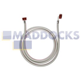 Genuine Original Electrolux High Quality Hot Water Straight to Hooked End Inlet Hose (2.5m)