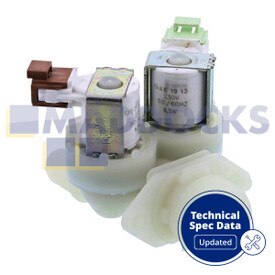 Genuine Original AEG, Electrolux, John Lewis, Zanussi Multi-Model Fitting Washing Machine 2-Way Twin Cold Fill Water Solenoid Inlet Valve