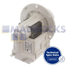 Genuine Original AEG, Electrolux 'BPX2-190L' Type Multi-Model Fitting Screw Fixing Washing Machine Drain Outlet Pump Base (25W, 50Hz)