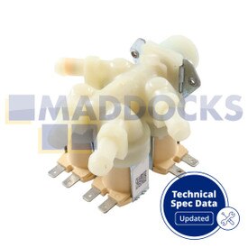 Genuine Original Samsung 'C-097/15-B08 3389008' Type Washing Machine 4-Way Water Inlet Solenoid Valve 6 (220V-240V, 50Hz-60Hz)