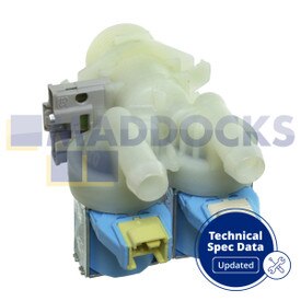 Compatível para Beko MY81243CSPTLMB1, WMG10454W, WMX86231W tipo máquina de lavar roupa válvula solenóide de entrada de água dupla