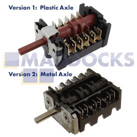Original genuíno Beko OSF, OIF; Interruptor seletor da grelha de 5 posições Blomberg BEO Series
