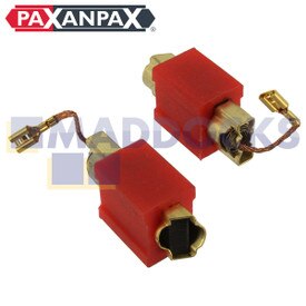 Compatível com escovas de carbono Miele Motor 'tipo suporte de borracha' (24 mm x 15 mm x 5 mm, embalagem de 2)