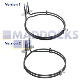 Genuíno Original Ariston DB, FB, FR; Canhão C; Creda S; Hotpoint AHP, BD, BS, BU, DE, DQ, DY, EG, EW, KD, SC, SY, UE, UQ, UY; Indesit FID, FIE, FV, K, KD Elemento de Forno Ventilador Série (2000W)