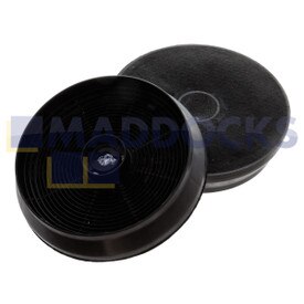 Compatível com filtro de carvão de carbono tipo ACK62259 Beko (130 mm x 149 mm, pacote de 2)