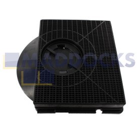 Compatível com o filtro de carvão de carvão Indesit Tipo 303 (205 mm x 215 mm x 43 mm, Pacote de 1)