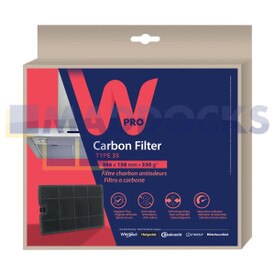Genuine Original Indesit Type 35 Carbon Charcoal Filter (268mm x 158mm, Pack of 1)