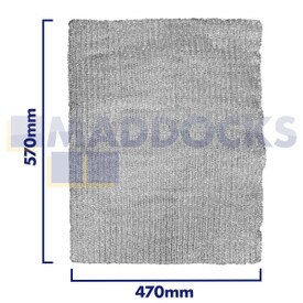 Filtro de coifa de alumínio universal cortado sob medida (470 mm x 570 mm)