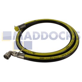 Universal 'Micropoint' Slimline Angled End Fitting Gas Cooker Connecting Hose (EN14800 Grade, 3' Length (1000mm) x ½")
