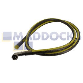 Universal 'Micropoint' Slimline Angled End Fitting Gas Cooker Connecting Hose (EN14800 Grade, 4' Length (1250mm) x ½")