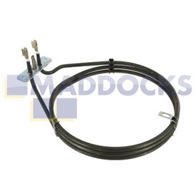 Genuine Original Moffat MSF6; AEG B89092-4M; Electrolux EOS, ESO; Firenzi FSF650; John Lewis JLBIOS6; Zanussi ZB, ZC, ZOB660X, ZPB1260X Series 3-Turn Fan Oven Element (2000W)