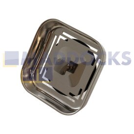 Genuine Original Amica 69mm x 69mm Fitting Square Stainless Steel Waste Sink Drain Strainer & Stopper Plug with Rubber Seal