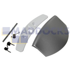 Genuíno Original AEG Lavamat; AEG Electrolux L14820; Kit de maçaneta de porta Husqvarna Electrolux QW1460HT tipo prata