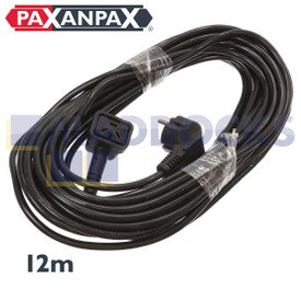 Compatível com cabo preto Numatic e conjunto de plugue 13A com conector EU de 2 pinos (12M)
