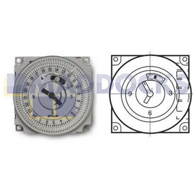 Universal 24 Hour Synchronous Timeswitch Module With Right Hand W09 Tab Terminals