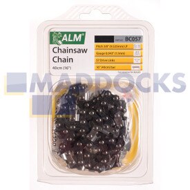 Universal Multi-Model Fitting ‘BC057’ 40cm, 16”, 57 Drive Link Type Chainsaw Chain Blade (3/8” Pitch, 0.043” Gauge)