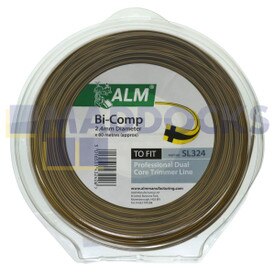 Linha de aparador quadrado bicomponente de aplicação universal compatível (80m x 2,4mm) (SL324)