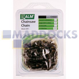 Universal Multi-Model Fitting ‘CH061’ 45cm, 18”, 61 Drive Link Type Chainsaw Chain Blade (3/8” Pitch, 0.050” Gauge)
