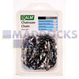 Universal Multi-Model Fitting ‘CH078’ 50cm, 20", 78 Drive Link Type Chainsaw Chain Blade (0.325” Pitch, 0.050” Gauge)