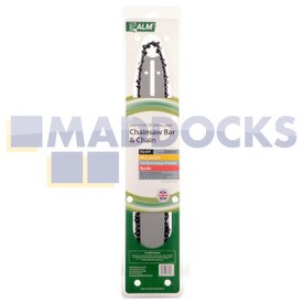 Compatible for Craftsman, Echo, Homelite, Husqvarna, Jonsered, Makita, McCulloch, Performance Power, Poulan, Qualcast, Ryobi 'CH357' Type Chainsaw Chain & Bar (57 Drive Link, 3/8” Pitch, 0.050” Gauge)