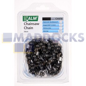 Universal Multi-Model Fitting ‘CH478’ 50cm, 20", 78 Drive Link Type Chainsaw Chain Blade (0.325” Pitch, 0.058” Gauge)