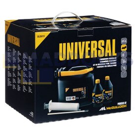 Kit inicial genuíno para cortador de grama original 'OLO019' contendo 2 x 0,6L de óleo de 4 tempos, seringa e lata de combustível de 5L