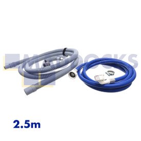 Kit de extensão de mangueira de drenagem universal e mangueira de enchimento a frio (comprimento de 2,5 m, encaixe de 19 e 22 mm)