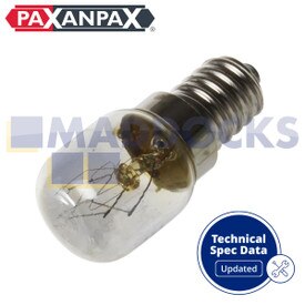 Lâmpada de Forno Universal Embalada para Varejo [E14, 15W, 220-240V, 300°C] (Pacote de 1)