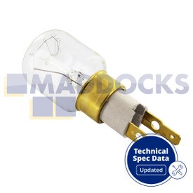 Lâmpada de geladeira genuína original Whirlpool Wpro varejo em caixa T-Click T-Click [T25, 15W) (Pacote de 1)