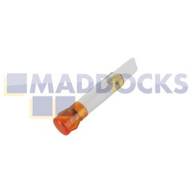 Lâmpada indicadora de néon de lente redonda tipo âmbar laranja universal de 9 mm com terminais de conector de pá de etiqueta Faston de encaixe duplo (220V-240V)