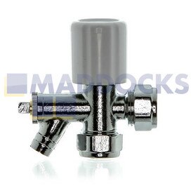 Universal Angled Lockshield With Drain Off Thermostatic Radiator Valve