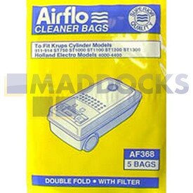 No Longer Available. Discontinued [Compatible for Airflo AF368 'Krups 911' Paper Bags (Pack of 5)]