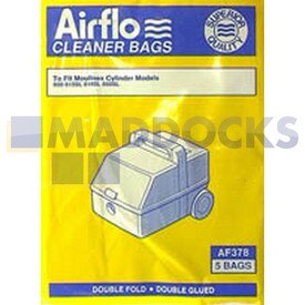No Longer Available. Discontinued [Compatible for Airflo AF378 'Moulinex 850 Canister' Paper Bags (Pack of 5)]