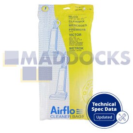 Compatível com Airflo AF384 para sacos de papel 'Nilco 1107 / 1207' (embalagem de 10)