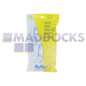 No Longer Available. Order 46-VB-474T [Compatible Airflo AF474 for ‘Jeyes / Sebo Ensign 350’ Paper Bags (Pack of 10)]