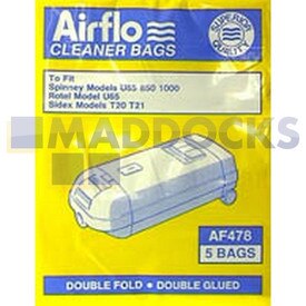 No Longer Available. Discontinued [Compatible for Airflo AF478 'Spinney U65' Paper Bags (Pack of 5)]