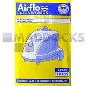 No Longer Available. Order 46-VX-08 [Compatible for Airflo AF485 'Vax Luna Canister' Paper Bags (Pack of 3)]