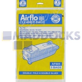No Longer Available. Order 46-VB-605 [Compatible for Airflo AF605 'Kenwood 1100' Paper Bags (Pack of 5)]