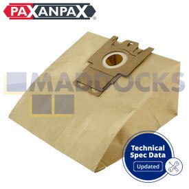 Compatível com VB375 para sacos de papel tipo 'FJM & H' da Miele (embalagem de 5)