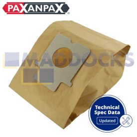 Compatível com VB450 para sacos de papel Panasonic 'C20E' MCC, MCCG, MCE Cylinder Series (Pacote de 5)