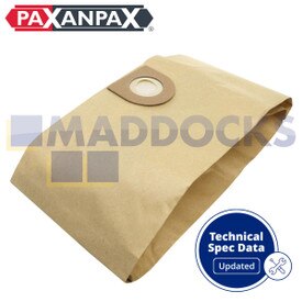 Compatível com VB483 para Vax 101-223, 2000, 4000, 5000, 6000, 7000, 8000, 9000, Sukka, V100, VO-4000, V1050-1200 Series Paper Bags (Pacote de 5)