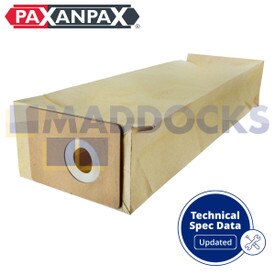 Compatível com VB818 para Nilfisk GU355, GU455, Advance Spectrum, sacos de papel série Clarke CarpetMaster (embalagem de 5)