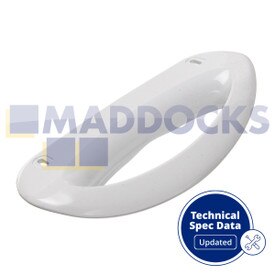 Compatível para Electrolux ER, UE; Zanussi ZER, ZEU, ZRD, ZUT; Maçaneta de porta de plástico branco Tricity Bendix T45UF