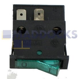 No Longer Available. Discontinued [Genuine Original MFI Hygena Diplomat Produced Green Lamp Rocker Switch Assembly]