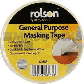 Genuine Original Rolson Tools General Purpose Masking Tape (24mm x 30m)