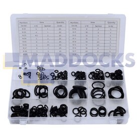 Kit de sortimento de juntas de o-ring de ferramentas originais Rolson originais (225 peças)