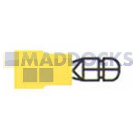 Universal Yellow Male Bullet Terminal (5mm, Pack of 100)