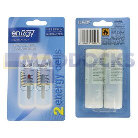 No Longer Available. Discontinued [Compatible for Enrgy Large ‘Blue Pack’ Gas Refill Cells for Braun GCC3, 4, 8, 50, 90, HS3, BS1, BSS, C20, C20S, C80S, C85S, C200S, C300S, C70TS, Long End Cap GCS5, 6, 70 Cordless Hair Stylers (Pack of 2, 25ml, 14g)]