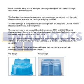 Genuine Original Braun Clean & Renew Shaver Cleaning Refills CCR2 (Pack of 2)